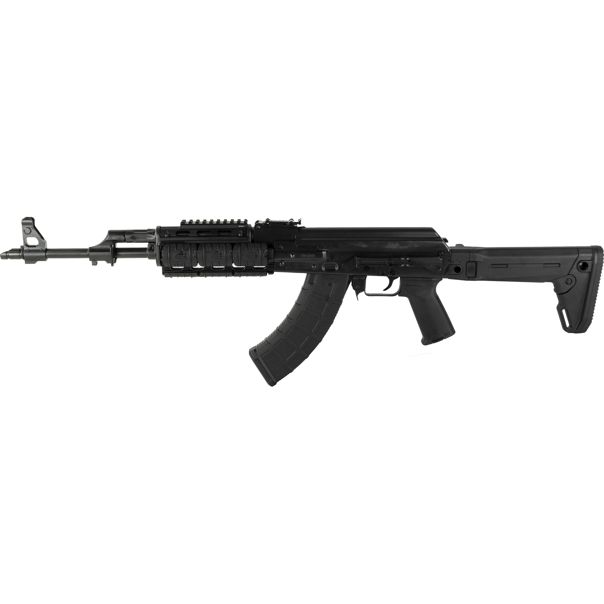 Zastava ZPAPM70 Semi-automatic 7.62X39 16.3" Chrome Lined Barrel Quad Rail Handguard Zhukov Folding Stock Magpul Grip Right Hand 30Rd Matte Black