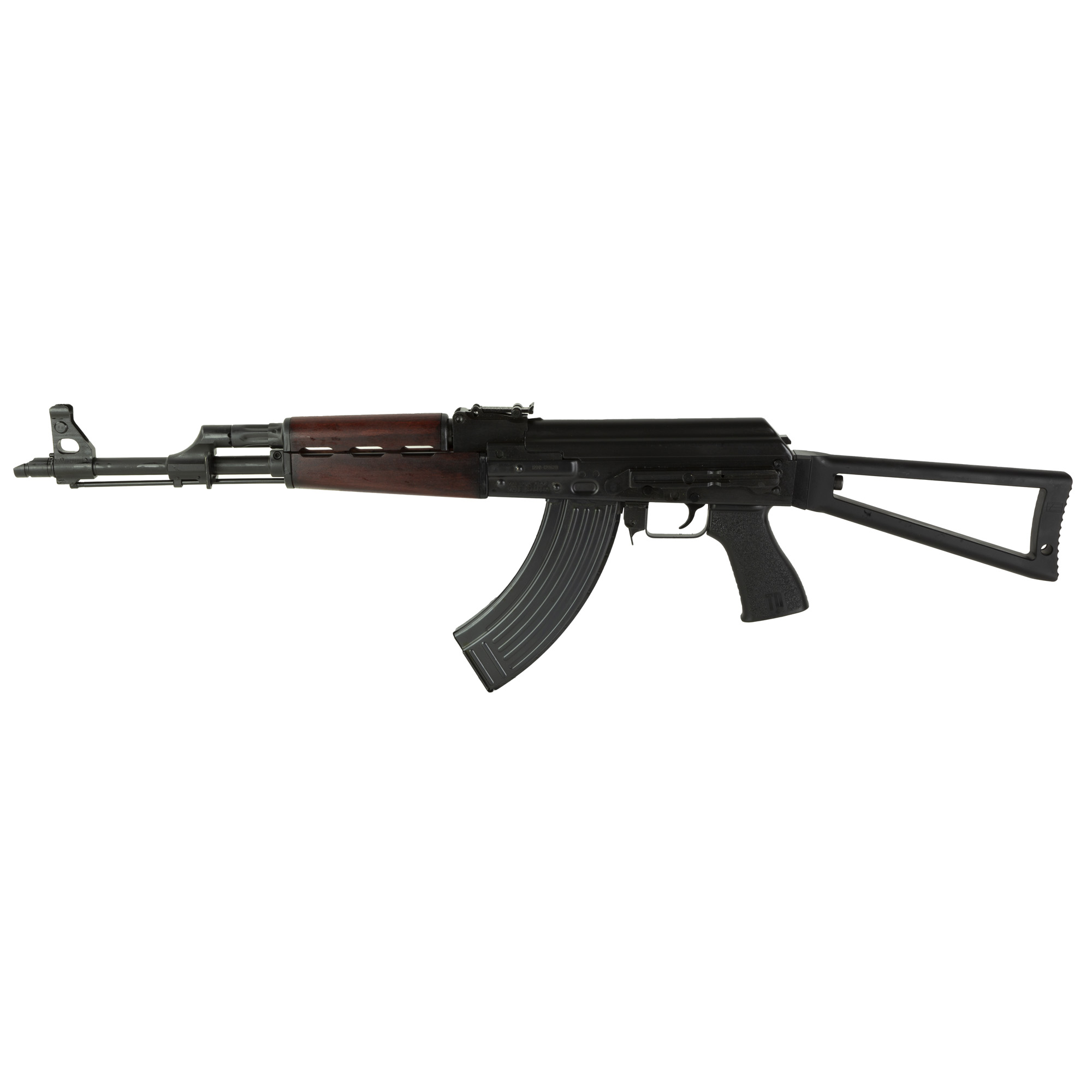 Zastava ZPAPM70 Semi-automatic Rifle AK 7.62X39 16.3" Chrome Lined Barrel Matte Finish Black Blood Red Handguard TangoDown Grip Triangle Fixed Stock 30 Rounds