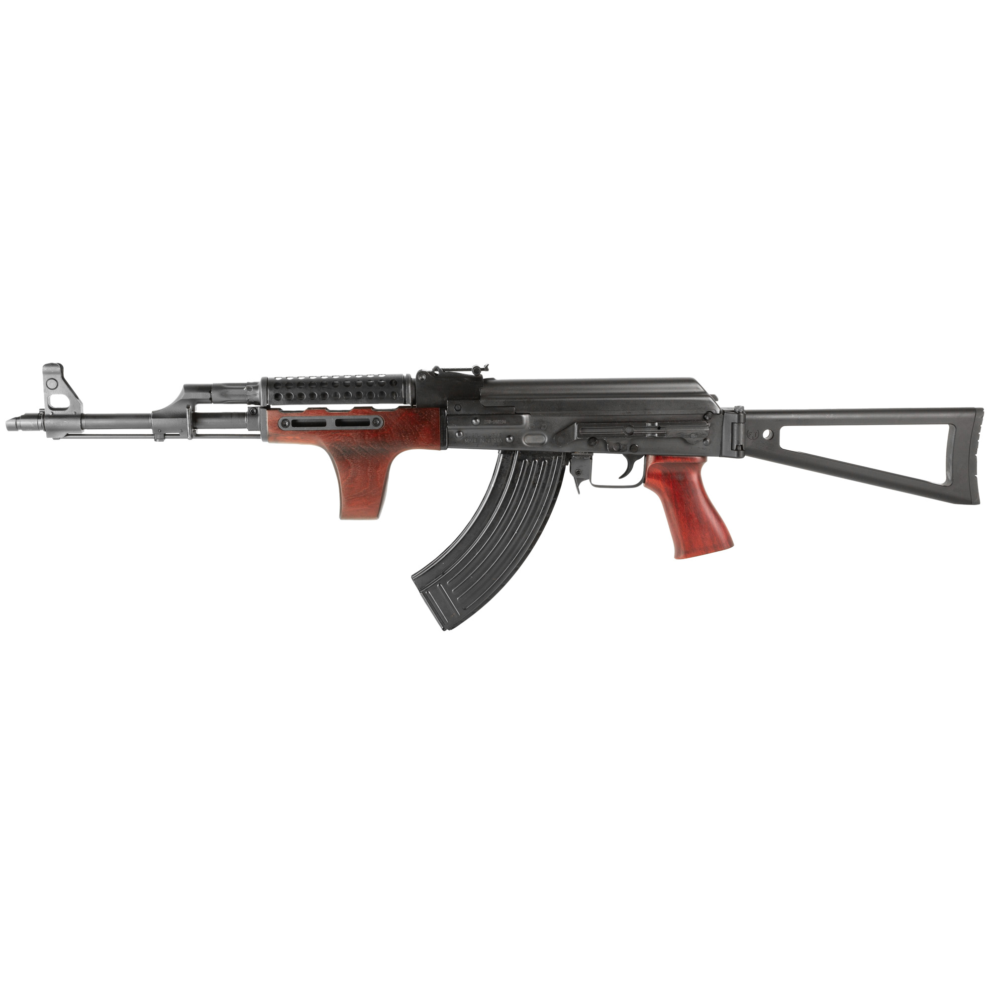 Zastava ZPAPM70 Semi-automatic Rifle AK 7.62X39 16" Barrel Matte Finish Black MLOK Compatible Dong Forend Triangle Folding Stock 30 Rounds