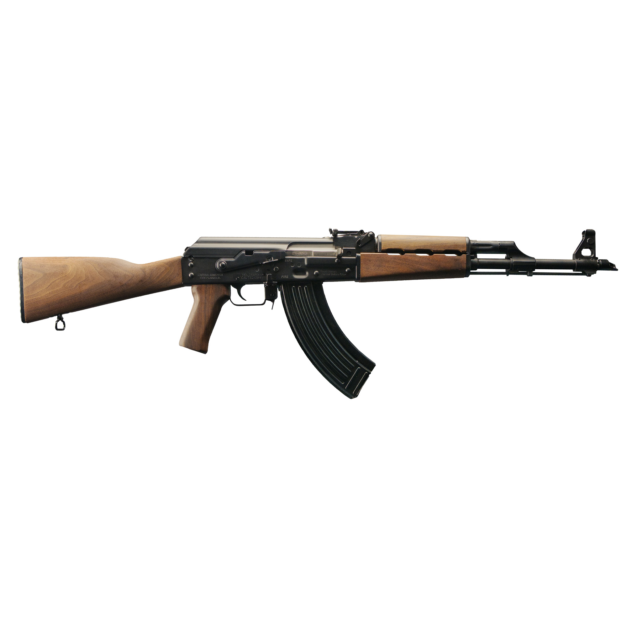 Zastava ZPAPM70 Semi-automatic 7.62X39 16.3" Blue Walnut Right Hand Chrome Lined Barrel 1.5MM Receiver Bulged Trunnion 30Rd