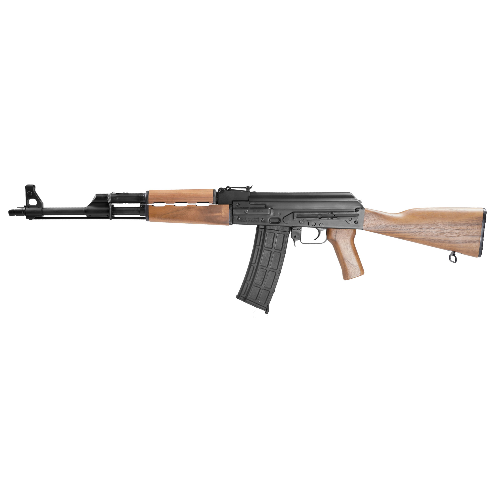 Zastava M90 Semi-automatic Rifle 556NATO 18.25" Barrel Chrome Lined Matte Finish Black Walnut Stock Set 30 Rounds